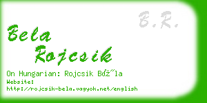 bela rojcsik business card